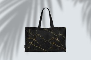 Black and Gold Marble Seamless Pattern by Leysa Flores