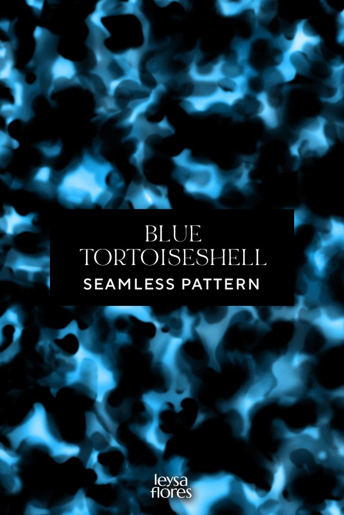 blue tortoiseshell seamless pattern by leysa flores design