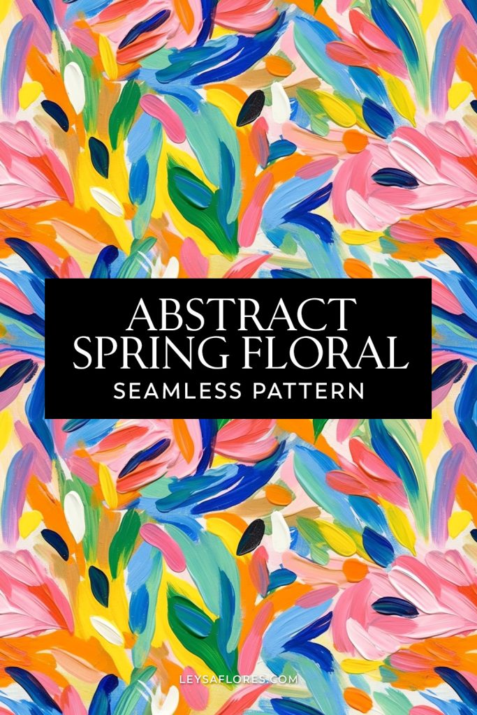 Abstract Spring Floral Seamless Pattern | Leysa Flores Design | leysaflores.com