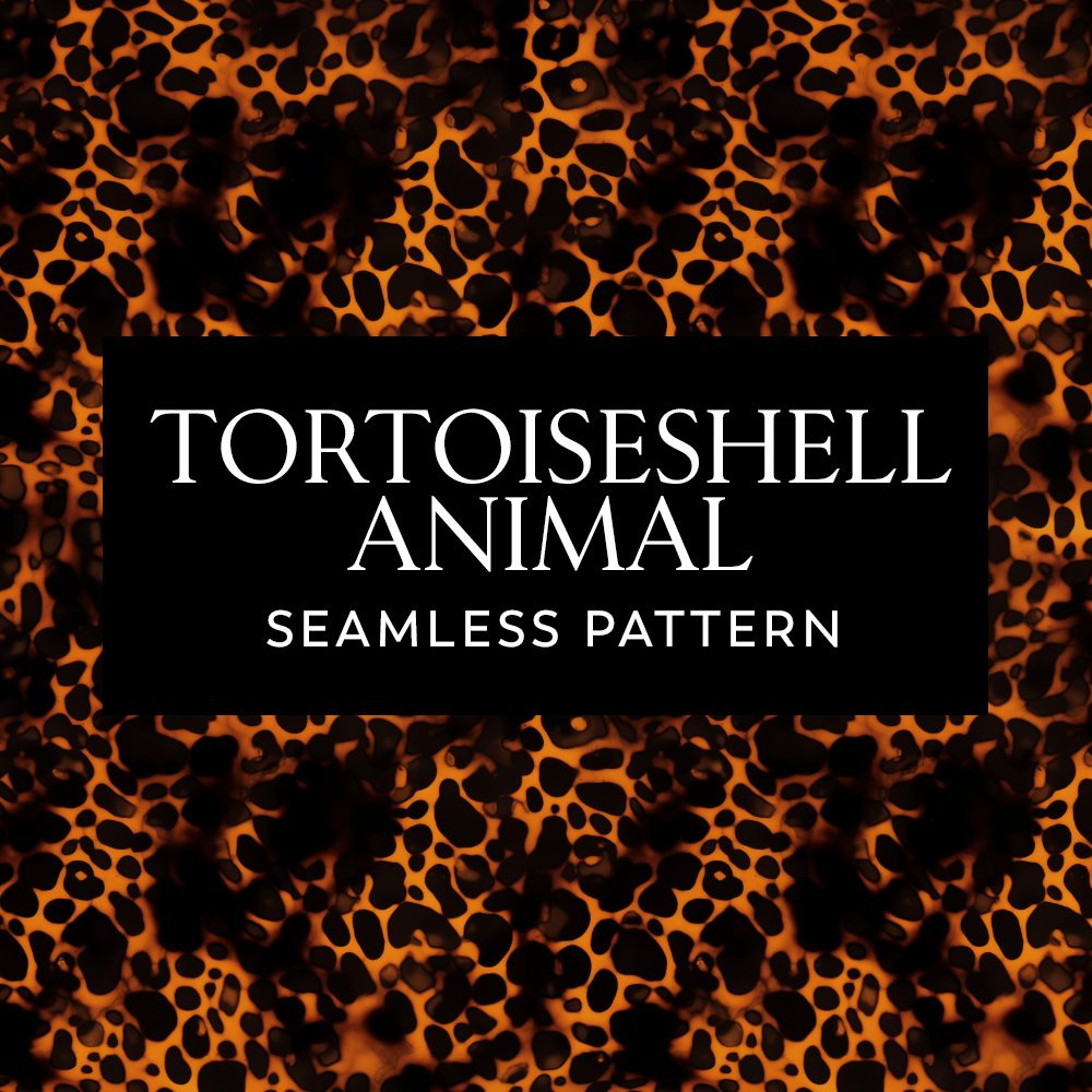 Tortoiseshell Animal Seamless Pattern by Leysa Flores www.leysaflores.com