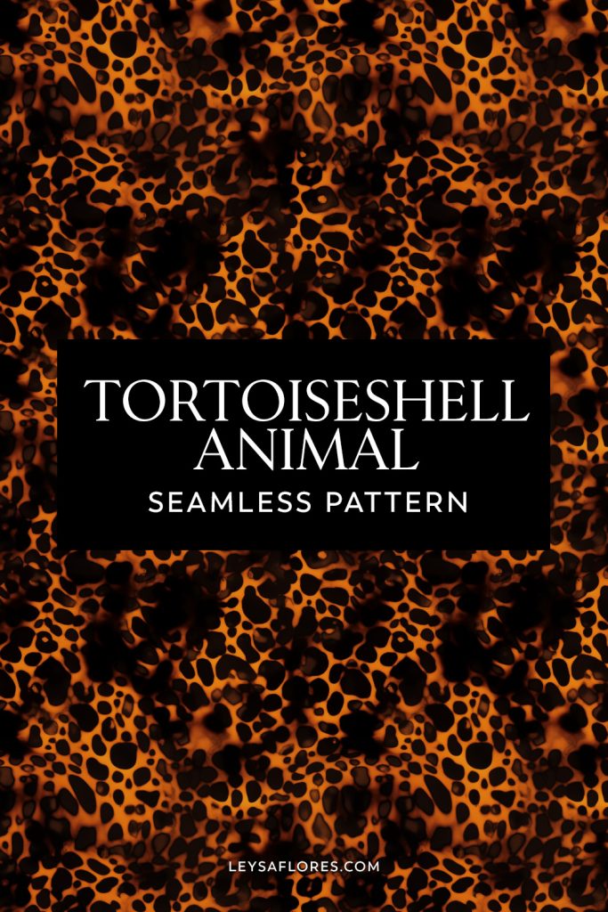 Tortoiseshell Animal Seamless Pattern by Leysa Flores www.leysaflores.com